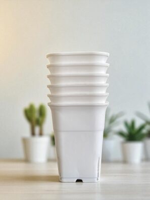 tropical botanic white square pot tropical botanic white square pot