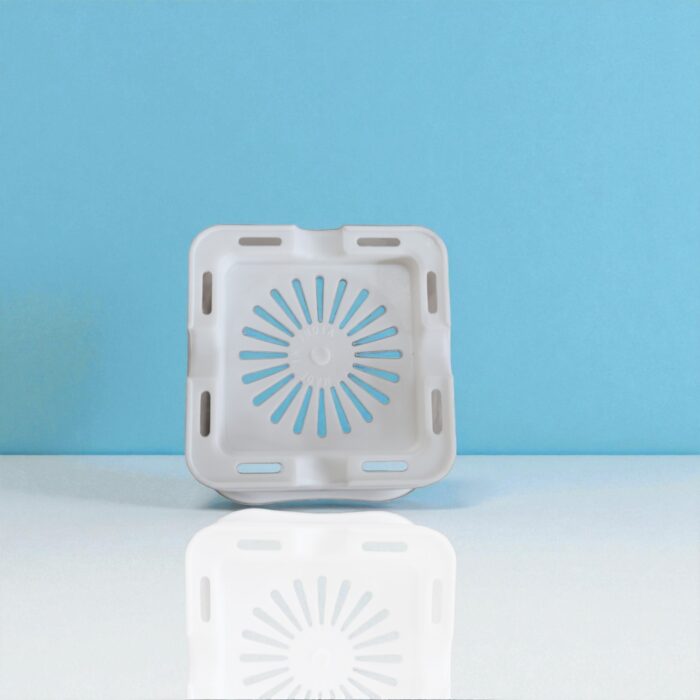 tropical botanic white square pot